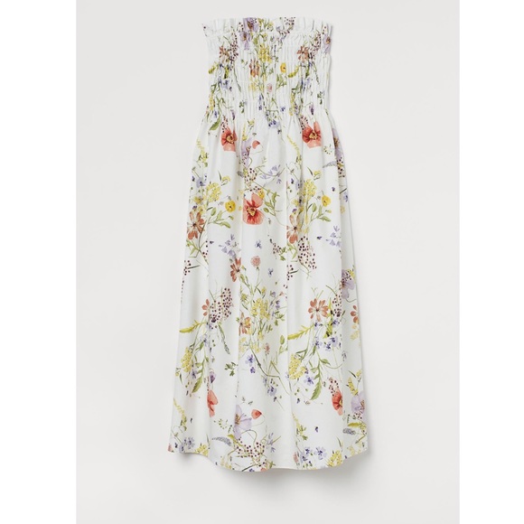 H&M Dresses Hm Wildflower Collection Calf Lenght Linen Dress Poshmark